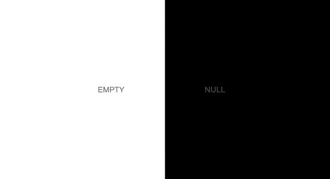 Empty versus Null conceptual programming comparison design