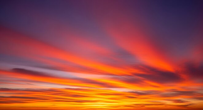 Epic vibrant sunset sky crepuscular rays orange red purple clouds - Powered by Adobe