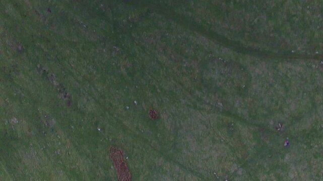 Aerial view Housesteads Roman Fort Hadrian's Wall England UK