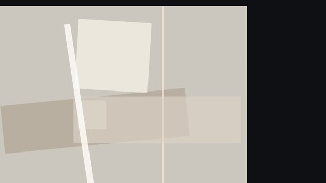 Abstract composition featuring geometric shapes and lines in neutral tones, creating a minimalist and modern aesthetic with a sense of balance and harmony