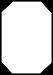 Frame with filled corners and transparent background 