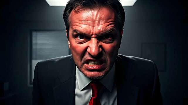 Man expressing anger frustration negative emotions studio lighting