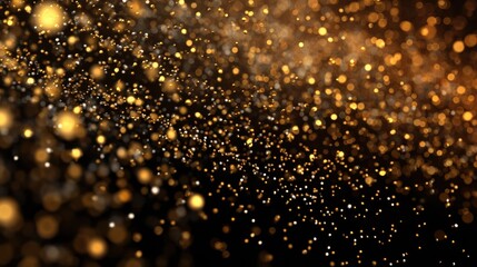 golden christmas particles and sprinkles for a holiday celebration like christmas or new year shiny falling particles