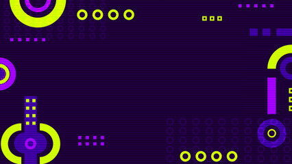 Abstract Geometric Background Neon Purple Green Scanline Tech Vector Illustration Design Modern Art