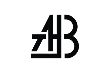 A black and white image of a logo with the letters ahb in a modern style