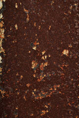 rusted steel texture or background whith brown 