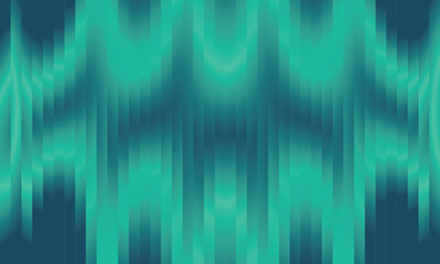 Teal And Green Gradient Ripple Glass Texture With Vertical Distortion On A Dark Background. A Modern Digital Abstract Design Featuring Ikat Style Waves And A Sense Of Atmospheric Motion