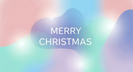 Soft Blue Pink Abstract Christmas Wallpaper with Merry Christmas Text, Merry Christmas Pastel Gradient Background – Modern Holiday Greeting Card, minimalist holiday design for cards, social media post