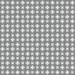 White Flower vector pattern with grey background