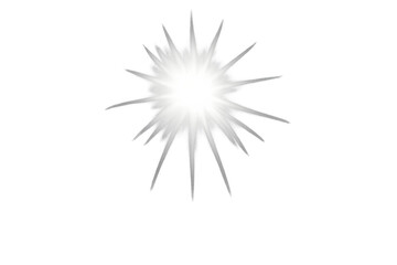 Obraz premium White glow with starburst effect and sparkling light rays on transparent background, adding brilliance to design elements