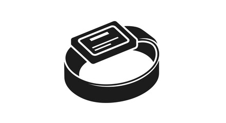 Ankle monitor icon simple flat vector illustration isolated on white background for security and tracking applications