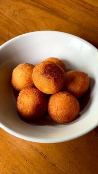 Misro is a typical snack from West Java Indonesia. This snack is made from grated cassava, the inside of which is filled with brown sugar and then fried.