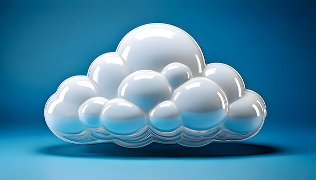 Dreamy white cloud conveys serenity and imagination