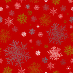 Snowflake background for decorations. Seamless pattern.Christmas and New Year. For printing and textiles.