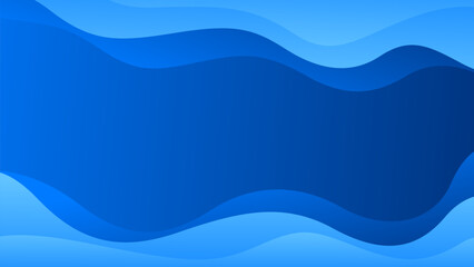 Abstract blue gradient fluid wave background. Modern dynamic wallpaper. Template banner background for sales, ads, business, social media, presentations, web, pages, and more