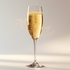 🥂 Two glasses of bubbly gold champagne wine flutes celebrating the New Year holiday