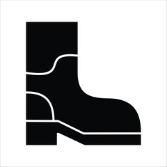 Durable safety boot graphic, an essential piece of personal protective equipment for industrial and construction workers, symbolizing workplace safety and protection