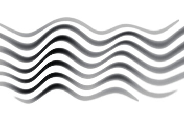 Obraz premium Wavy transparent gray and black smoke stream, steam or wind flow with abstract gradient trails on clear background