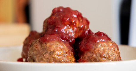 turkey meatballs with cranberry sauce thanksgiving dish