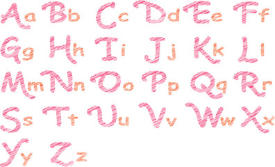 hand drawn vector alphabet