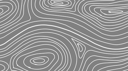 Minimal White Topographic Line Background, Abstract Contour Wave Pattern