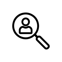 Find the perfect candidate with this simple search icon for human resources needs