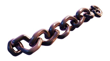 Obraz premium Colorful Metallic Chain Sculpture in Contemporary Twisted Geometric Design