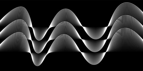 Abstract vector dot particles wave flowing smooth curve blue purple gradient color on white background. Futuristic technology concept.Suit for poster, banner, cover, website, flyer. Vector ilustration