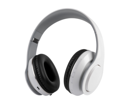 Headphones music isolated on transparent background headphones Bluetooth - Powered by Adobe