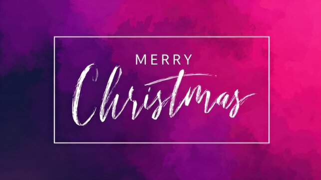 vibrant merry christmas background gradient fuchsia pink purple festive holiday season banner elegant typography design textured celebration cover modern graphic - Powered by Adobe