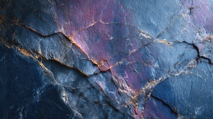 Extreme macro of weathered deep blue marble with hairline cracks for luxury branding, interior design, architectural visualization, editorial features, and high-end product backgrounds

