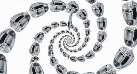 silver chain on black