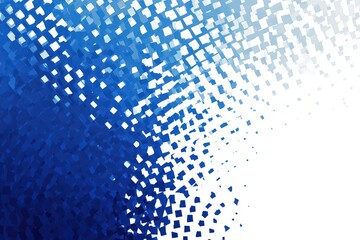 Abstract Blue Gradient Square Pattern on White Background