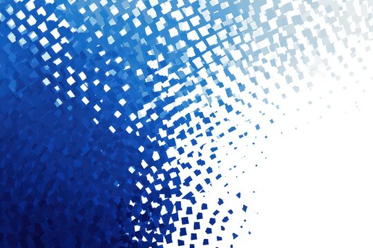 Abstract Blue Gradient Square Pattern on White Background