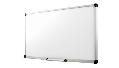 Blank whiteboard for writing isolated on a white transparent background PNG