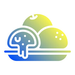 Mochi. This is a vector single icon with a solid gradient style. It is suitable for various purposes, including website design, mobile app design, and logo design.