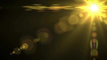 An illuminated abstract background featuring radiant golden light rays and soft bokeh effects perfect for vibrant visual storytelling and creative projects. - Powered by Adobe