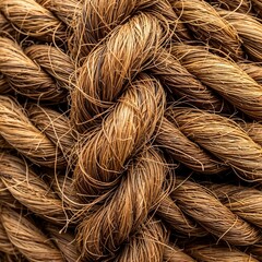 Ultra Close-Up Texture of Traditional Sri Lankan Hand-Woven Kadamati Rope