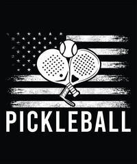 PICKBALL FLAG VECTOR TSHIRT DESIGN