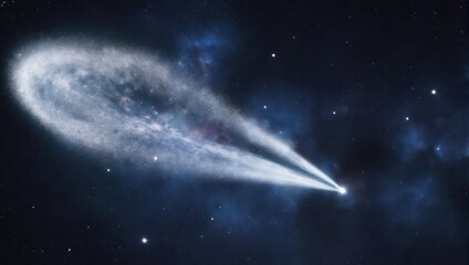 Cosmic Wonder A Celestial Body Trails Through The Starry Expanse.