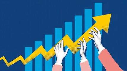 Sustainable Growth Chart Over Green Forest Landscape