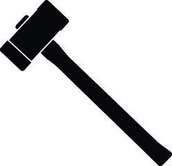 Black sledgehammer silhouette