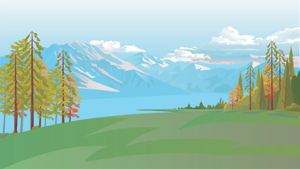 green natural mountain views