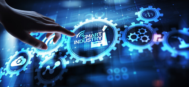 Smart industry 4.0, automation and optimisation concept on virtual. Business and modern technology concept. - Powered by Adobe