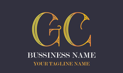 Obraz premium GC G gc initial logo | initial based abstract modern minimal creative logo, vector template image. luxury logotype logo, real estate homie logo. typography logo. initials logo