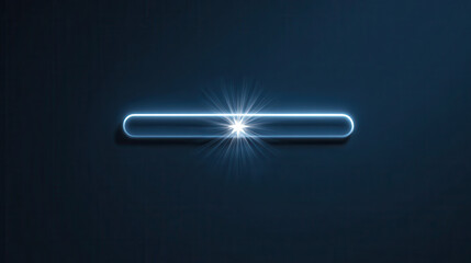 Glowing blue horizontal line with sparkle on dark background