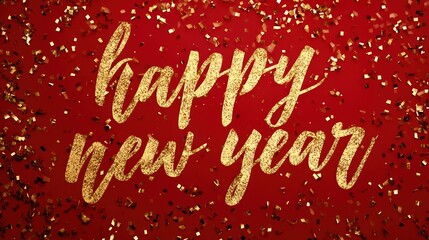 happy new year written on a beautiful background for new year celebration