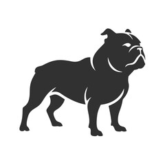 Bulldog silhouette vector illustration icon , logo type.
