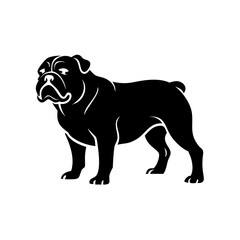 Bulldog silhouette vector illustration icon , logo type.
