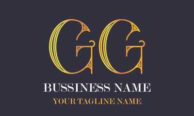 GG G gg initial logo | initial based abstract modern minimal creative logo, vector template image. luxury logotype logo, real estate homie logo. typography logo. initials logo